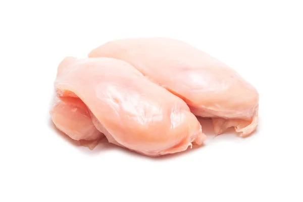 Surowy Filet Kurczaka Izolowany Białym Tle — Zdjęcie stockowe