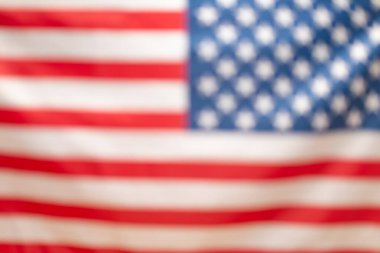 Arka plan olarak Amerikan bayrağı. Bulanık arkaplan. 