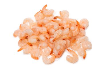 Donmuş karides arka planı. Üst görünüm. 