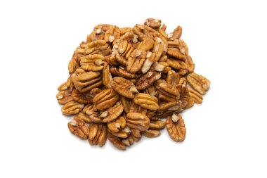Pecan-nut isolated on white background. Top view.  clipart