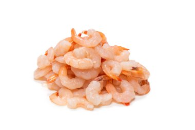 Donmuş karides arka planı. Üst görünüm. 