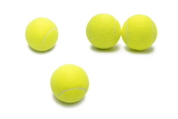 Piłki Tenisowe Izolowane Białym Tle — Zdjęcie stockowe