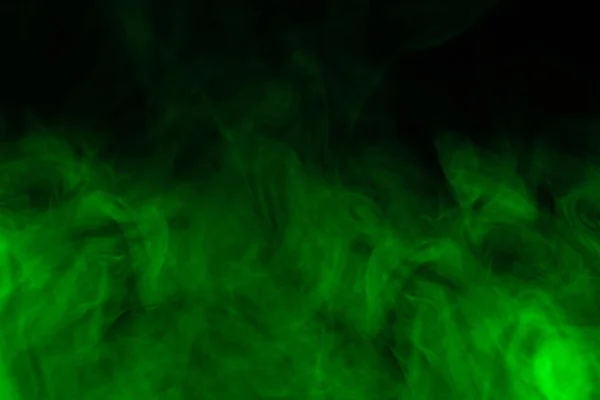 Vapor Verde Sobre Fondo Negro Copiar Espacio — Foto de Stock