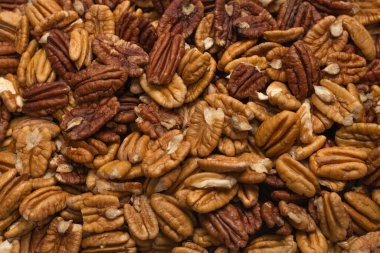 Cevizli fındıklı arkaplan. Üst görünüm. 