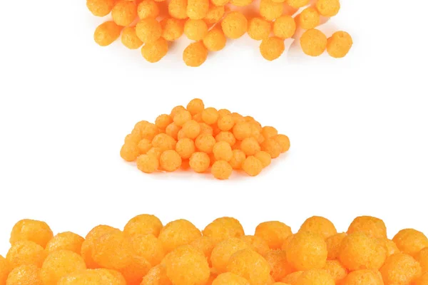 Cheese Crunchy Balls Isolated White Background — Stock Photo, Image