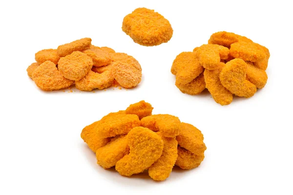 Nuggets Aislados Sobre Fondo Blanco —  Fotos de Stock