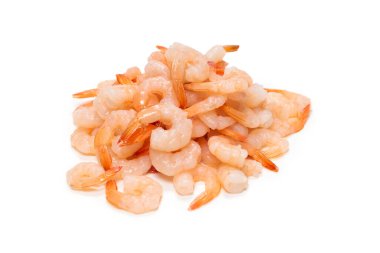 Donmuş karides arka planı. Üst görünüm. 