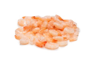 Donmuş karides arka planı. Üst görünüm. 