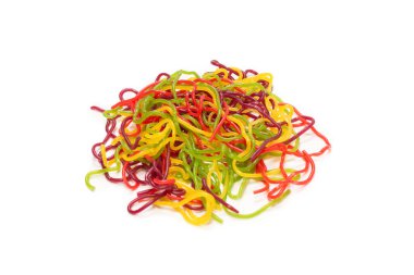 Lezzetli jöleli şekerler. Üst görünüm.  