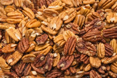 Cevizli fındıklı arkaplan. Üst görünüm. 