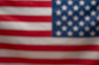 Arka plan olarak Amerikan bayrağı. Bulanık arkaplan. 