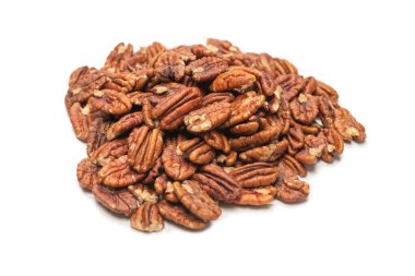 Pecan-nut isolated on white background. Top view.  clipart