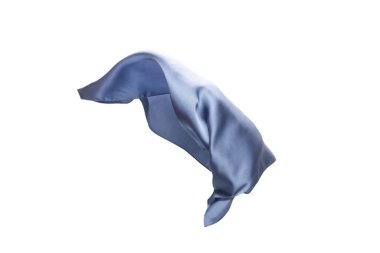 Akan mavi ipek eşarp beyaz arkaplanda izole edildi. 