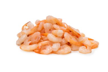 Donmuş karides arka planı. Üst görünüm. 