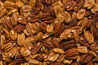 Cevizli fındıklı arkaplan. Üst görünüm. 