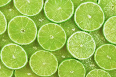 Arkaplan olarak taze limon dilimleri. 