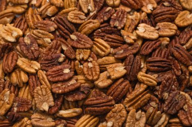 Cevizli fındıklı arkaplan. Üst görünüm. 