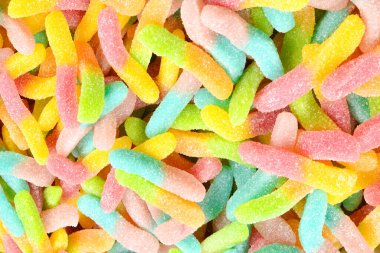 Sulu renkli jöleli şekerler. Şekerleme. Yılanlar.. 