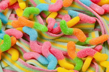 Çeşit çeşit şekerleme. Üst Manzara. Jöleli şekerler.