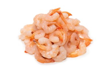 Donmuş karides arka planı. Üst görünüm. 