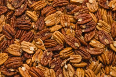 Cevizli fındıklı arkaplan. Üst görünüm. 
