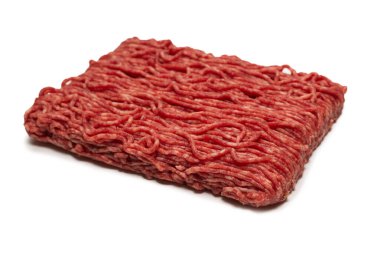 Çiğ biftek kıymalı et arka planı. Üst görünüm.