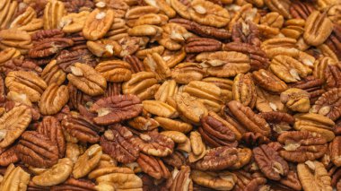 Cevizli fındıklı arkaplan. Üst görünüm. 