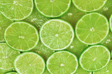 Arkaplan olarak taze limon dilimleri. 