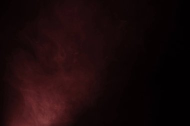 Siyah arka planda yeşil ve pembe buhar. Boşluğu kopyala.