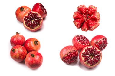 Beyaz arkaplanda izole edilmiş tatlı nar. 