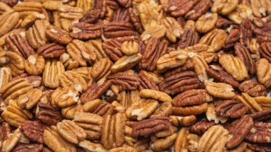 Cevizli fındıklı arkaplan. Üst görünüm. 