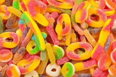 Çeşit çeşit şekerleme. Üst Manzara. Jöleli şekerler.