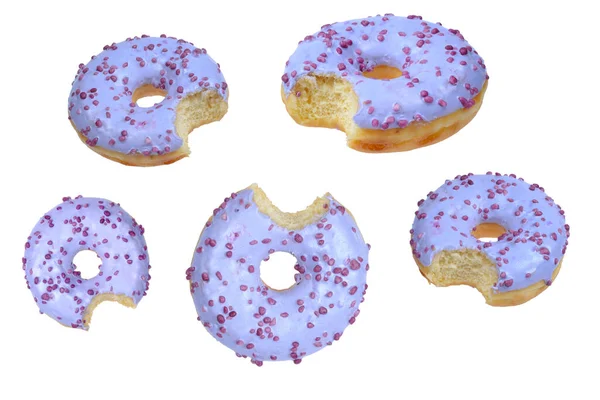 Doce Saboroso Donut Isolado Branco — Fotografia de Stock