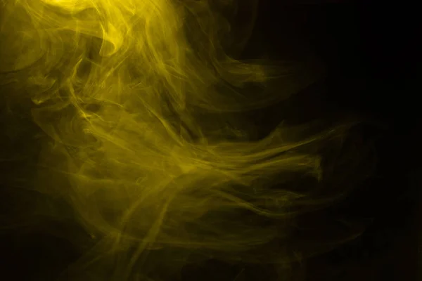 Yellow Pink Steam Black Background Copy Space — Stock Photo, Image