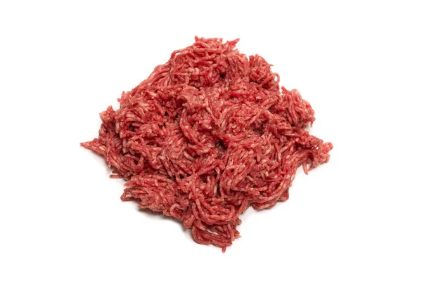 Carne Crua Carne Picada Fundo Vista Superior — Fotografia de Stock