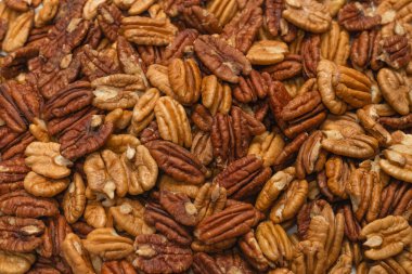 Cevizli fındıklı arkaplan. Üst görünüm. 