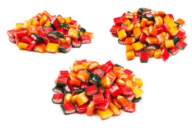 Citrus renkli şekerler. Jöleli şekerler, üst manzara.. 