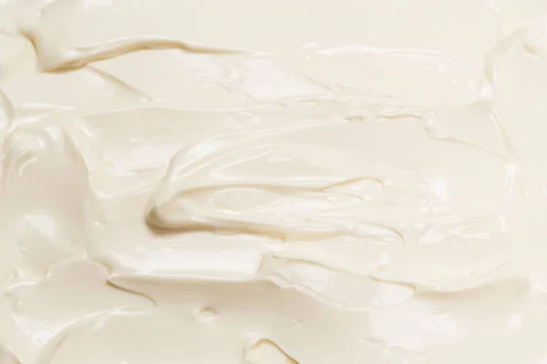 White Whipped Cream Texture Top View — Stock Photo, Image