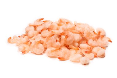 Donmuş karides arka planı. Üst görünüm. 