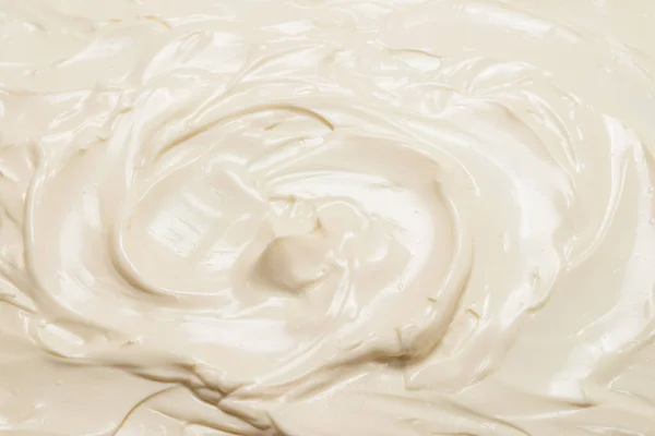 White Whipped Cream Texture Top View — Stock Photo, Image