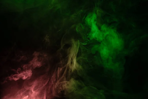 Vapor Verde Rosa Sobre Fondo Negro Copiar Espacio — Foto de Stock