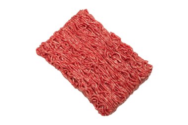 Çiğ biftek kıymalı et arka planı. Üst görünüm.