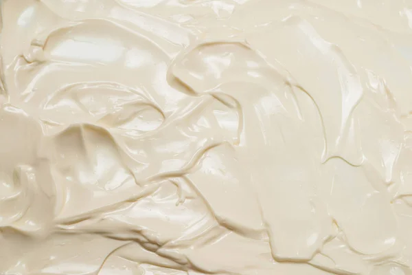 White Whipped Cream Texture Top View — Stock Photo, Image