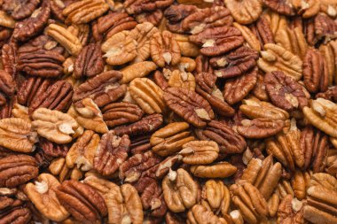 Cevizli fındıklı arkaplan. Üst görünüm. 