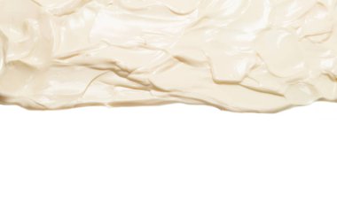 Beyaz krem şanti dokusu. Üst görünüm. 