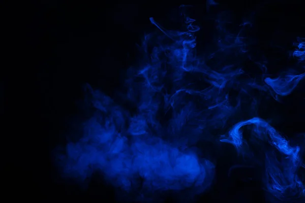 Siyah Arka Planda Mavi Pembe Buhar Boşluğu Kopyala — Stok fotoğraf