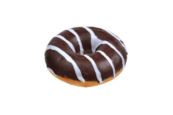 Doce Saboroso Donut Isolado Branco — Fotografia de Stock