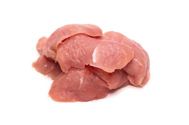 Türkiye fileto parçaları beyaz zemin üzerinde izole. 