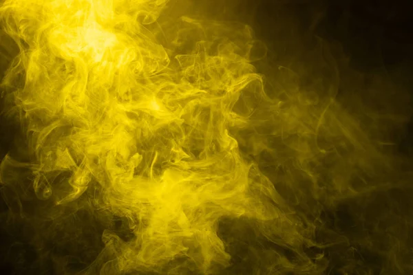 Yellow Pink Steam Black Background Copy Space — Stock Photo, Image