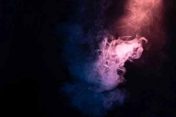 Blue Pink Steam Black Background Copy Space — Stock Photo, Image